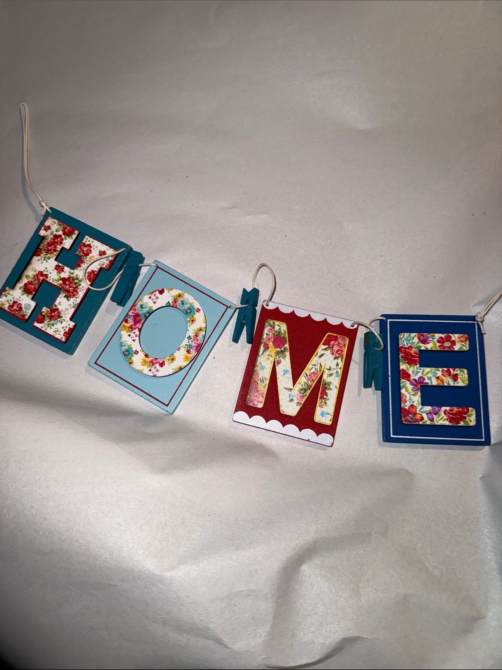 Pioneer Woman|HOME Floral Letter Banner - Multicolor